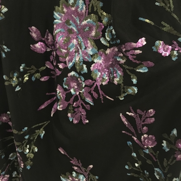 White House Black Market- Floral Sequence Dress - Picture 2 of 4